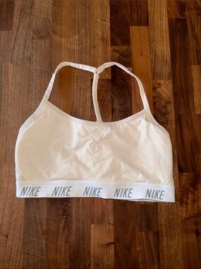 Nike Cream Racerback Light Support Sports Bra
